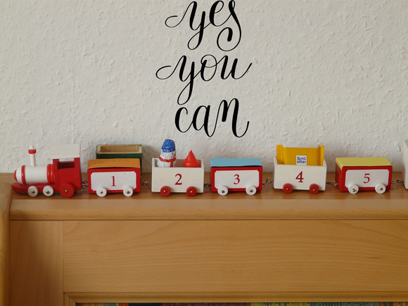Yes you can Vinyl Wall Car Window Decal - Fusion Decals
