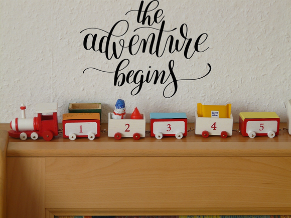 The adventure begins Vinyl Wall Car Window Decal - Fusion Decals