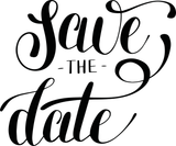 Save THE date Vinyl Wall Car Window Decal - Fusion Decals