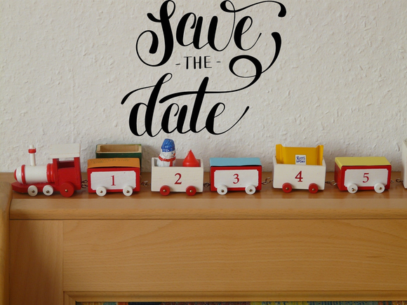 Save THE date Vinyl Wall Car Window Decal - Fusion Decals