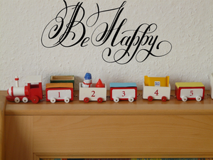 Be Happy Vinyl Wall Car Window Decal - Fusion Decals