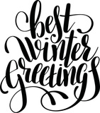Best winter greetings Vinyl Wall Car Window Decal - Fusion Decals