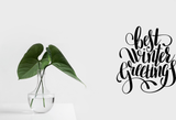 Best winter greetings Vinyl Wall Car Window Decal - Fusion Decals