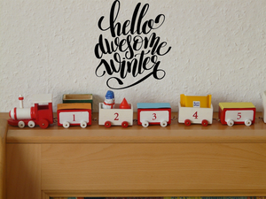 Hello awesome winter Vinyl Wall Car Window Decal - Fusion Decals