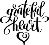 Grateful Heart Vinyl Wall Car Window Decal - Fusion Decals