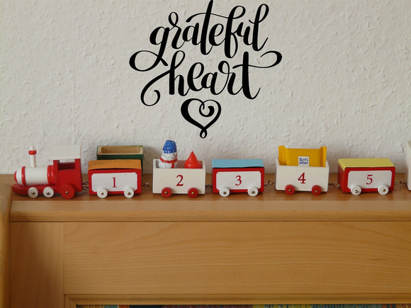 Grateful Heart Vinyl Wall Car Window Decal - Fusion Decals