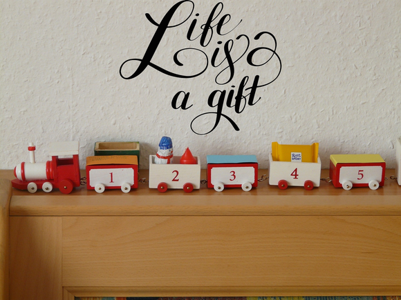 Life is a gift Vinyl Wall Car Window Decal - Fusion Decals
