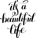 It's a beautiful life Vinyl Wall Car Window Decal - Fusion Decals