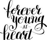 forever young -AT- heart Vinyl Wall Car Window Decal - Fusion Decals