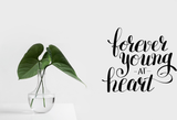 forever young -AT- heart Vinyl Wall Car Window Decal - Fusion Decals