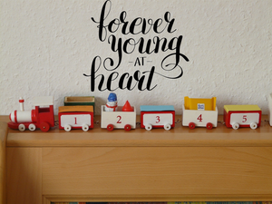 forever young -AT- heart Vinyl Wall Car Window Decal - Fusion Decals