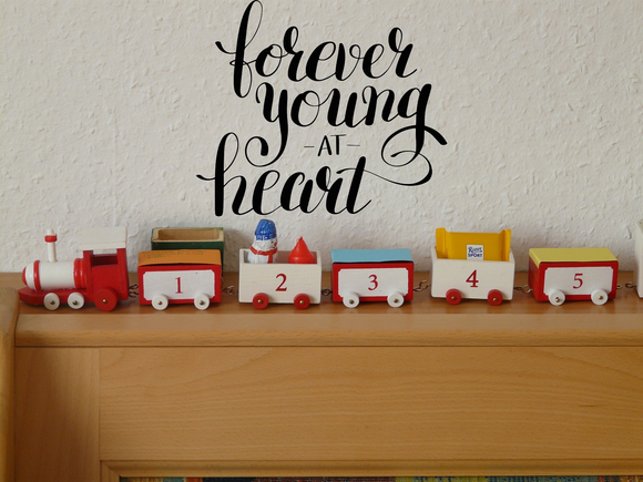 forever young -AT- heart Vinyl Wall Car Window Decal - Fusion Decals