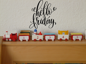 Hello Friday Vinyl Wall Car Window Decal - Fusion Decals
