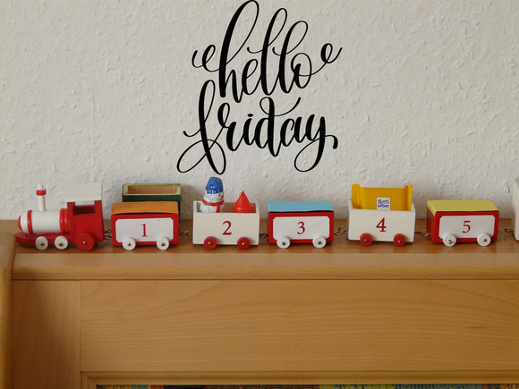 Hello Friday Vinyl Wall Car Window Decal - Fusion Decals