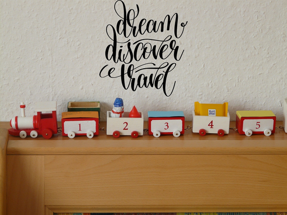 Dream discover travel Vinyl Wall Car Window Decal - Fusion Decals