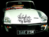 Always in my heart Vinyl Wall Car Window Decal - Fusion Decals