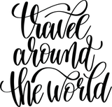 Travel around the world  Vinyl Wall Car Window Decal - Fusion Decals