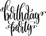 Birthday party Vinyl Wall Car Window Decal - Fusion Decals