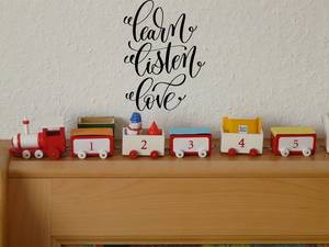 Learn listen love Vinyl Wall Car Window Decal - Fusion Decals
