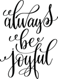 Always be joyful Vinyl Wall Car Window Decal - Fusion Decals