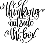 Thinking outside the box Vinyl Wall Car Window Decal - Fusion Decals