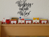 Thinking outside the box Vinyl Wall Car Window Decal - Fusion Decals