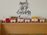 Never stop learning Vinyl Wall Car Window Decal - Fusion Decals