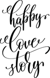 Happy love story Vinyl Wall Car Window Decal - Fusion Decals