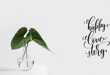 Happy love story Vinyl Wall Car Window Decal - Fusion Decals