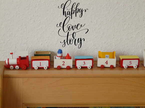 Happy love story Vinyl Wall Car Window Decal - Fusion Decals