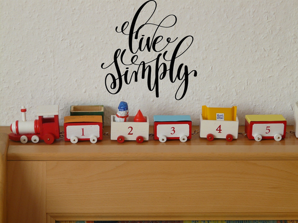 Live Simply Vinyl Wall Car Window Decal - Fusion Decals