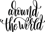 Around the world Vinyl Wall Car Window Decal - Fusion Decals