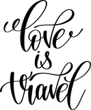 Love is travel Vinyl Wall Car Window Decal - Fusion Decals