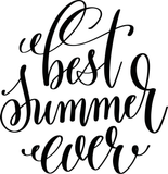 Best Summer ever Vinyl Wall Car Window Decal - Fusion Decals