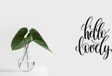 Hello lovely Vinyl Wall Car Window Decal - Fusion Decals
