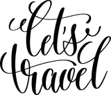 Let's travel Vinyl Wall Car Window Decal - Fusion Decals