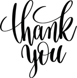 Thank you Vinyl Wall Car Window Decal - Fusion Decals