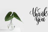 Thank you Vinyl Wall Car Window Decal - Fusion Decals