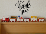 Thank you Vinyl Wall Car Window Decal - Fusion Decals