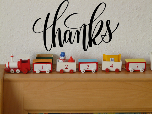Thanks Vinyl Wall Car Window Decal - Fusion Decals