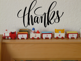 Thanks Vinyl Wall Car Window Decal - Fusion Decals