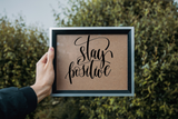 Stay positive Vinyl Wall Car Window Decal - Fusion Decals