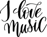 I love music Vinyl Wall Car Window Decal - Fusion Decals