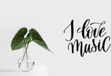 I love music Vinyl Wall Car Window Decal - Fusion Decals
