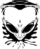 Alien Teleporting  Vinyl Wall Decal - Removable (Indoor)