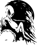 Alien And Ufo Style 6 Vinyl Wall Decal - Removable (Indoor)