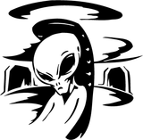 Alien And Ufo Style 23 Vinyl Wall Decal - Removable (Indoor)