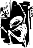 Alien And Ufo Style 32 Vinyl Wall Decal - Removable (Indoor)