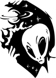 Alien Playing Poker Vinyl Wall Decal - Removable (Indoor)