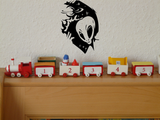 Alien Playing Poker Vinyl Wall Decal - Removable (Indoor)